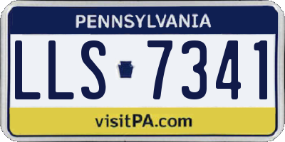 PA license plate LLS7341