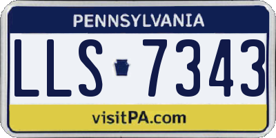 PA license plate LLS7343