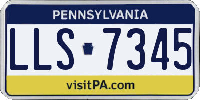 PA license plate LLS7345