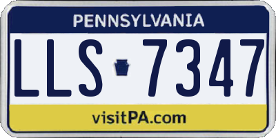PA license plate LLS7347