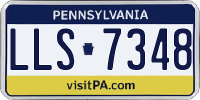 PA license plate LLS7348