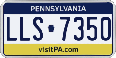 PA license plate LLS7350