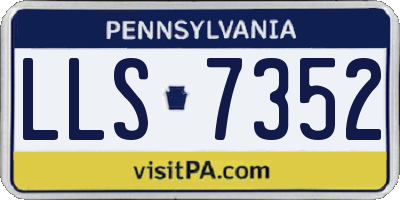 PA license plate LLS7352