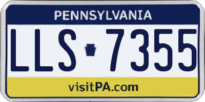 PA license plate LLS7355