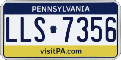 PA license plate LLS7356