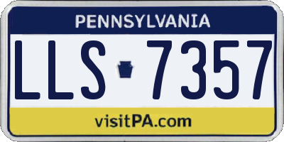PA license plate LLS7357