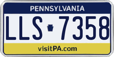 PA license plate LLS7358