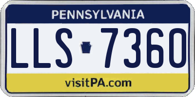 PA license plate LLS7360