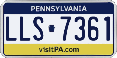 PA license plate LLS7361