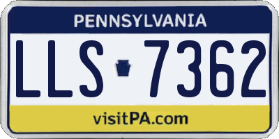 PA license plate LLS7362