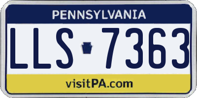 PA license plate LLS7363