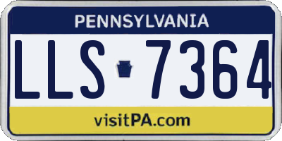 PA license plate LLS7364