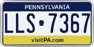 PA license plate LLS7367