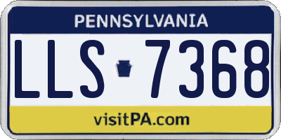 PA license plate LLS7368