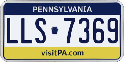 PA license plate LLS7369
