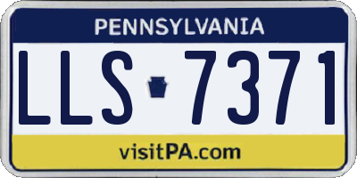 PA license plate LLS7371