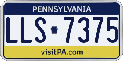 PA license plate LLS7375