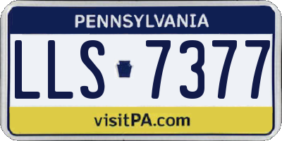 PA license plate LLS7377