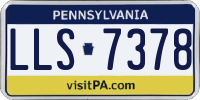 PA license plate LLS7378