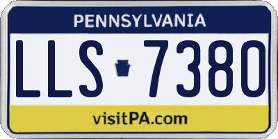 PA license plate LLS7380