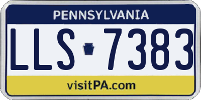 PA license plate LLS7383