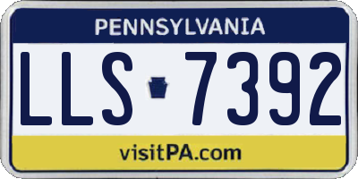PA license plate LLS7392