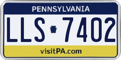 PA license plate LLS7402