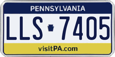 PA license plate LLS7405