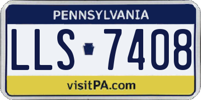 PA license plate LLS7408
