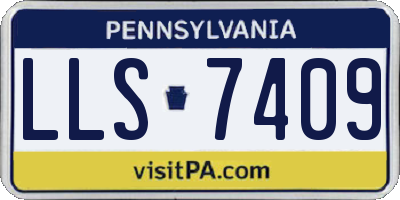 PA license plate LLS7409