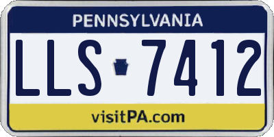PA license plate LLS7412