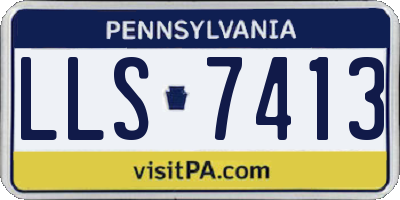 PA license plate LLS7413