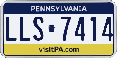PA license plate LLS7414