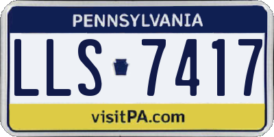 PA license plate LLS7417