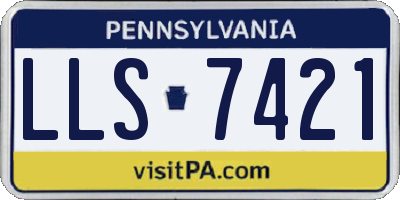 PA license plate LLS7421