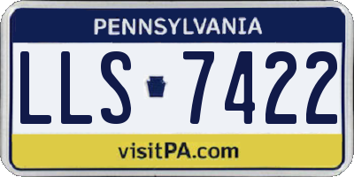 PA license plate LLS7422