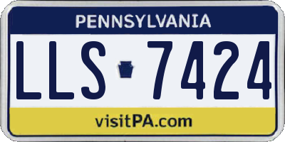 PA license plate LLS7424