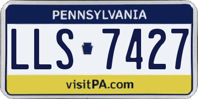 PA license plate LLS7427