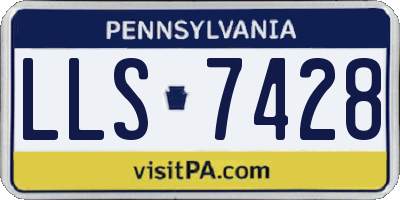 PA license plate LLS7428