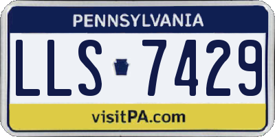 PA license plate LLS7429