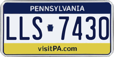 PA license plate LLS7430