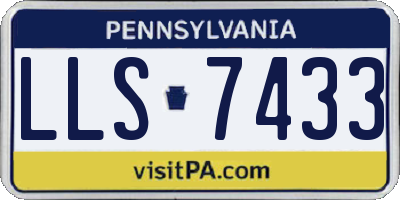 PA license plate LLS7433