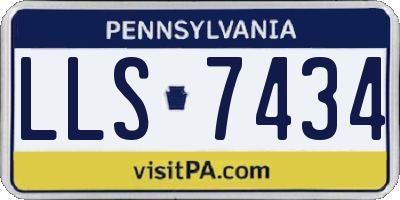 PA license plate LLS7434