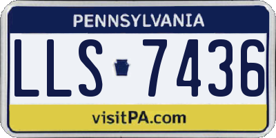 PA license plate LLS7436