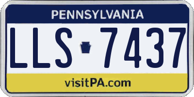 PA license plate LLS7437