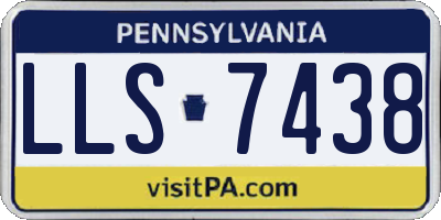 PA license plate LLS7438