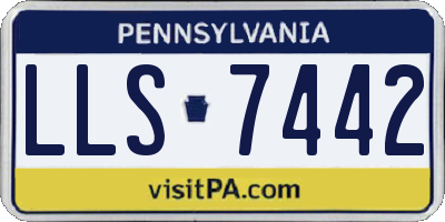 PA license plate LLS7442