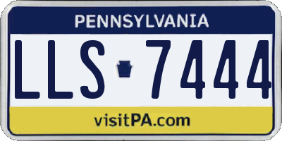 PA license plate LLS7444