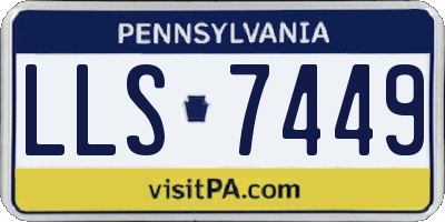 PA license plate LLS7449