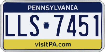 PA license plate LLS7451